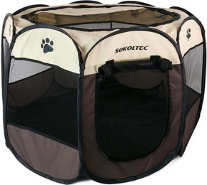 Produktbild von Intirilife Laufstall für Haustiere 77 x 58 cm Spielzelt aus Oxford-Gewebe