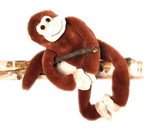 inware Tierkuscheltier Affe mit flexiblen Armen und Beinen - 40 cm – Bild 1 von 2