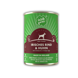 Produktbild von Irish Pure Hundenassfutter Irisches Rind & Huhn mit Gemüse & Kelp-Alge Adult - 100 g