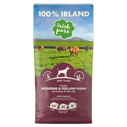 Produktbild von Irish Pure Trockenfutter Adult Weiderind & Freiland-Huhn mit Kelp-Alge - 12 kg