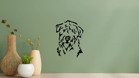 Produktbild von Irish Soft Coated Wheaten Terrier Kopf Wandtattoo Wandbild Wandsticker Wandaufkleber Wanddekoration