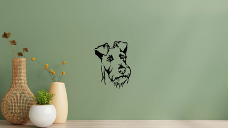 Produktbild von Irish Terrier Kopf Wandtattoo Wandbild Wandsticker Wandaufkleber Wanddekoration