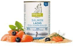 Produktbild von isegrim® RIVER Lachs mit Hirse, Blaubeeren & Wildkräutern - 12 x 800 g