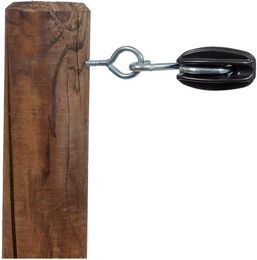 Isolatoren für Elektrozaun oval mit Haken und Ösenknopf Pulsara (x5) – Bild 1 von 4