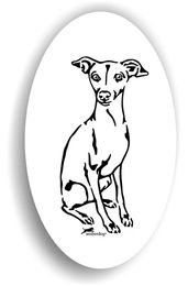 Produktbild von Italienisches Windspiel Sticker