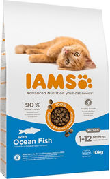 Produktbild von IAMS Advanced Nutrition Kitten Trockenfutter mit Huhn Pute und Fisch ohne Farb- und Aromastoffe 2 x 10 kg - 2 x 10 kg