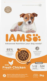 Produktbild von IAMS Advanced Nutrition Puppy Small / Medium Breed Welpenfutter mit Huhn 2 x 3 kg - 2 x 3 kg