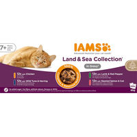 Produktbild von IAMS Advanced Nutrition Senior 7+ Land & Sea Collection Stückchen in Sauce Mixpaket 96 x 85 g - 96 x 85 g