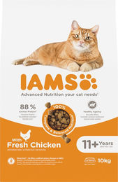 Produktbild von IAMS Advanced Nutrition Senior Trockenfutter für Katzen mit Huhn getreidefrei 2 x 10 kg - 2 x 10 kg