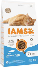 Produktbild von IAMS Advanced Nutrition Trockenfutter für Senior Katzen 7+ mit Fisch Huhn und Pute 3 kg - 3 kg