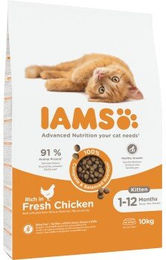 Produktbild von IAMS Advanced Nutrition Trockenfutter Kitten Huhn und Pute mit hohem Fleischanteil 2x10 kg