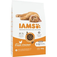 Produktbild von IAMS Advanced Nutrition Trockenfutter Kitten Huhn und Pute mit hohem Fleischanteil 2x10 kg