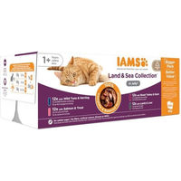 Produktbild von IAMS Cat Delights Adult Nassfutter Stückchen in Gelee Land & Sea 48 x 85 g - 48 x 85 g