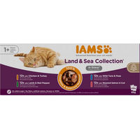Produktbild von IAMS Delights Adult Katzenfutter Land & Sea Mix Stückchen in Sauce 48 x 85 g - 48 x 85 g