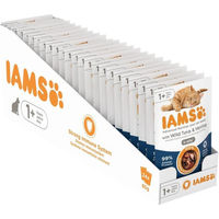 Produktbild von IAMS Delights Katzenfutter Nass Thunfisch & Hering in Gelee für erwachsene Katzen 24 x 85g