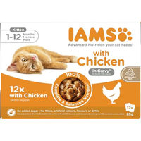 Produktbild von IAMS Delights Kitten Nassfutter Huhn in Sauce 12 x 85 g - 12 x 85 g