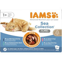 Produktbild von IAMS Delights Sea Collection Katzenfutter Nass Adult Stückchen in Gelee 12 x 85g - 12 x 85 g
