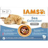 Produktbild von IAMS Delights Sea Collection Katzenfutter Nass Adult Stückchen in Sauce Fisch 12 x 85g - 12 x 85 g