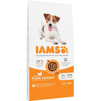 Produktbild von IAMS Hundefutter Trockenfutter Adult Small & Medium Breed mit Huhn 12 kg - 2 x 12 kg