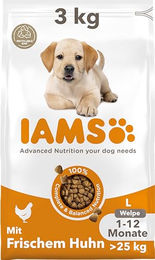IAMS Junior Trockenhundefutter Huhn für Welpen großer Rassen 3 kg – Bild 1 von 1