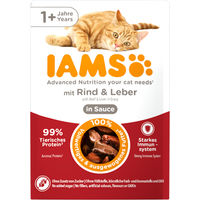 Produktbild von IAMS Katzen Nassfutter Adult Rind mit Stückchen in Sauce 85 g