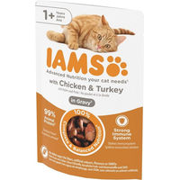 Produktbild von IAMS Katzenfutter Adult Huhn & Pute in Sauce 85 g - 85 g
