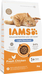 IAMS Katzenfutter Sterilisiert Light mit Huhn für adulte Katzen 3 kg - 3 kg – Bild 1 von 13
