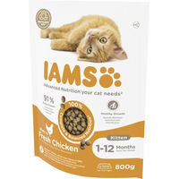 Produktbild von IAMS Kitten Katzenfutter Huhn 800g