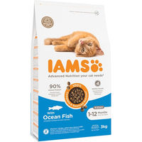 Produktbild von IAMS Kitten Trockenfutter Fisch 3 kg - 3 kg