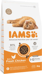 IAMS Kitten Trockenfutter Huhn und Pute 3 kg - 3 kg – Bild 1 von 13