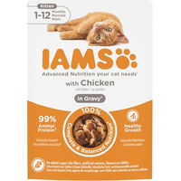 Produktbild von IAMS Nassfutter Kitten Stückchen in Sauce Huhn und Schwein 85 g - 85 g