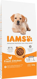 IAMS Puppy Large Hundefutter Trockenfutter mit Huhn für Welpen großer Rassen 12 kg - 12 kg – Bild 1 von 11