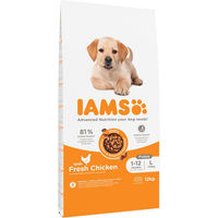 Produktbild von IAMS Puppy Large Hundefutter Trockenfutter mit Huhn für Welpen großer Rassen 12 kg - 12 kg