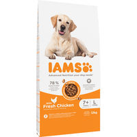 Produktbild von IAMS Senior Hundefutter getreidefrei mit Huhn für große Hunde 12 kg - 2 x 12 kg