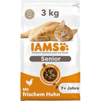 Produktbild von IAMS Senior Katzenfutter Huhn Trockenfutter für ältere Katzen 3 kg - 3 kg