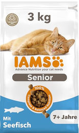 IAMS Senior Katzenfutter mit Huhn und Fisch für Haut & Fell, 3 kg - 2 x 3 kg – Bild 1 von 13