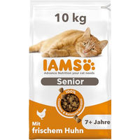 Produktbild von IAMS Senior Katzenfutter Trockenfutter mit Huhn für ältere Katzen Haut & Fell 10 kg - 10 kg