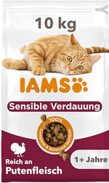 IAMS Sensitive Digestion Katzenfutter trocken mit Pute und Huhn für erwachsene Katzen 10 kg - 10 kg – Bild 1 von 10