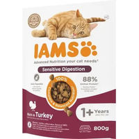 Produktbild von IAMS Trockenfutter für empfindliche Katzen mit Truthahn und Huhn 800 g