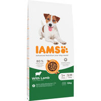 Produktbild von IAMS Trockenhundefutter Adult Small & Medium mit Lamm Huhn und Pute 12 kg - 2 x 12 kg