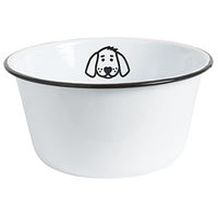 Produktbild von Ib Laursen Emaille Futternapf für Hunde Weiß Ø 17 cm