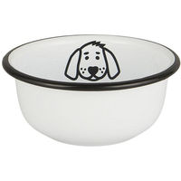 Produktbild von IB Laursen Futternapf für Hunde aus Emaille Weiß Mini 11 cm