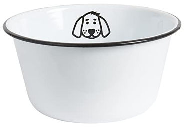 Ib Laursen Futternapf für Hunde aus Emaille Weiß Ø 22 cm Groß - 1 Stk. – Bild 1 von 9