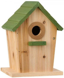 Ib Laursen Vogelhaus aus Holz in Natur mit grünen Akzenten – Bild 1 von 1