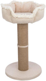 Ibenzoa Kratzbaum 83 cm Beige mit abnehmbarem Schlafbett aus Polyesterplüsch und Jute-Bezug – Bild 1 von 1