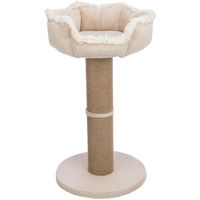 Produktbild von Ibenzoa Kratzbaum 83 cm Beige mit abnehmbarem Schlafbett aus Polyesterplüsch und Jute-Bezug