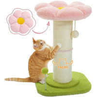 Produktbild von Ibenzoa Kratzbaum für Wohnungskatzen mit Blumenplattform und robuster Kratzsäule in Rosa