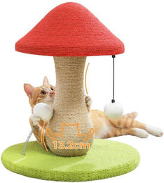 Ibenzoa Sisal-Kratzbaum im Pilz-Design für Hauskatzen mit Bowlingball-Element – Bild 1 von 1