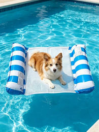 ibettertec Aufblasbare Hundematte Schwimminsel für Hunde und Katzen Blau aus Kunststoff – Bild 1 von 1