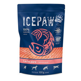 ICEPAW Hund Nassfutter Lachs Monoprotein mit hohem Fleischanteil Stückchen in Sauce 400g - 400 g – Bild 1 von 2